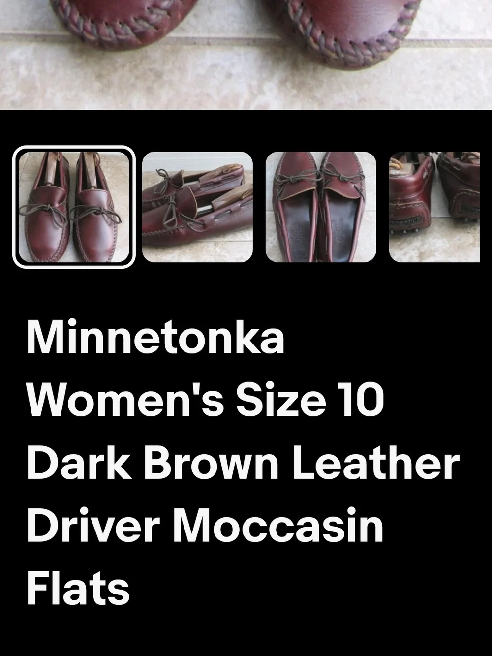 Minnetonka Men's Burgundy Leather Moc Toe Slip-Ons
